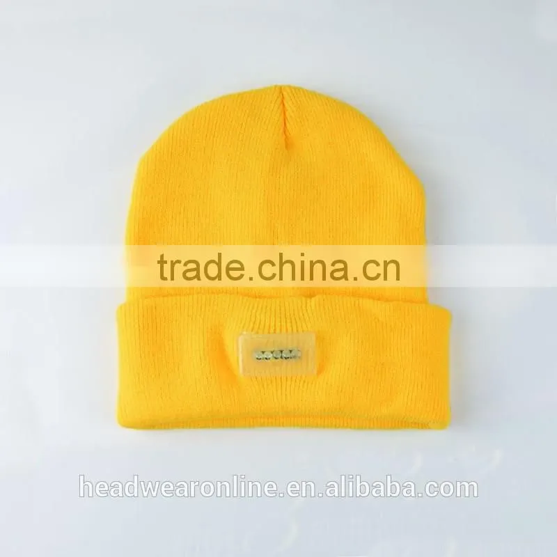 Good Quality Custom Color Led light Beanie Hats