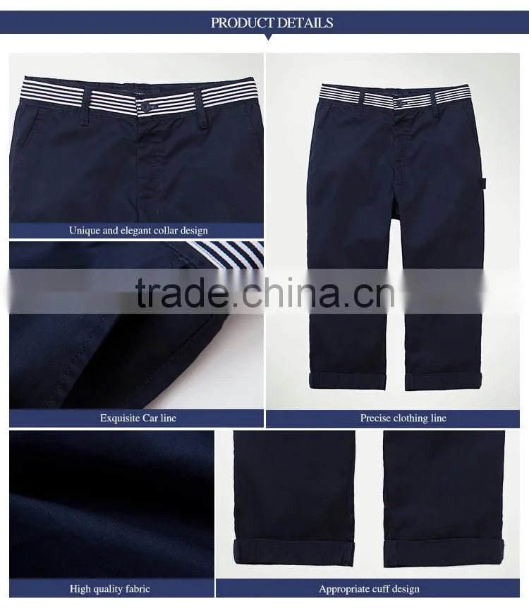 Custom school student Boys' and girls' trousers 2017 summer New England Children's navigation wind pants cropped trousers
