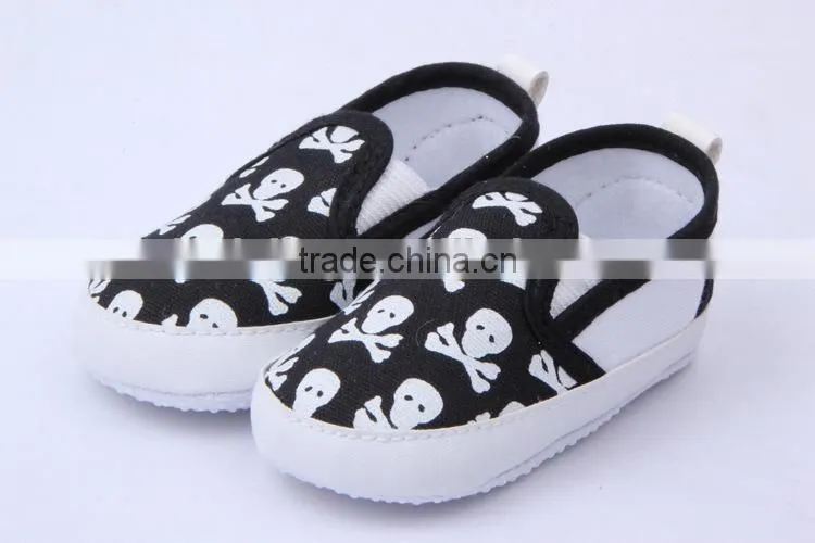 boys and girls blue skull cotton baby canvas shoes Halloween days shoes