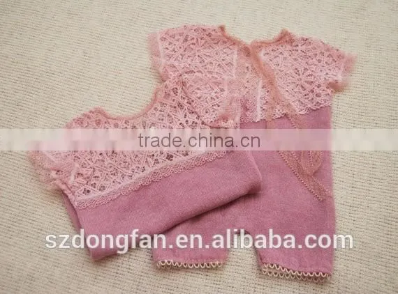 2017 Baby Frock Designs Newborn Baby Clothes Lilac Lace Baby Romper