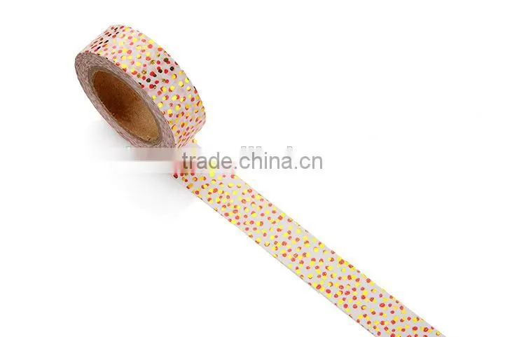 Gold Foil Polka Dot Masking Tape