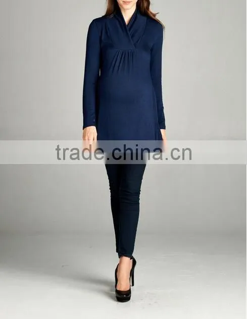 China wholesale maternity clothes tunic long sleeve woman maternity tops