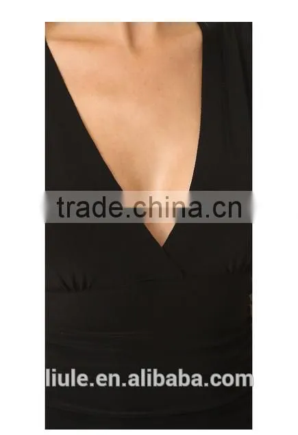 Latest design women jumpsuit onepiece jumpsuit V neckline