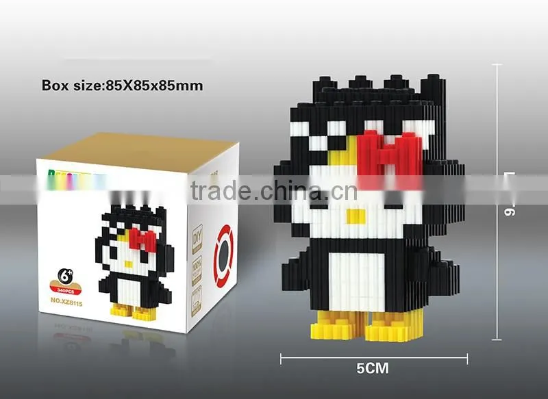 2017 Hot Sale Cartoon Figure Mode 3D Mini Diamond Intelligence Development Building Blocks for Childrens As Gift Toys