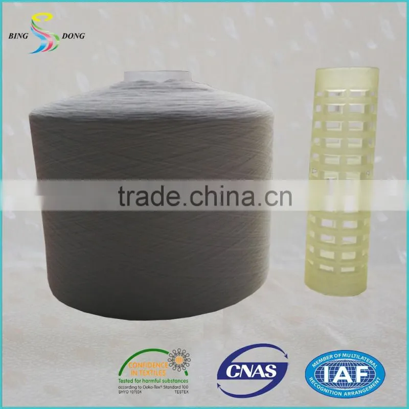 Hubei Wuhan Korean style tubu 62/3 semi dull 100% virgin polyester spun yarn