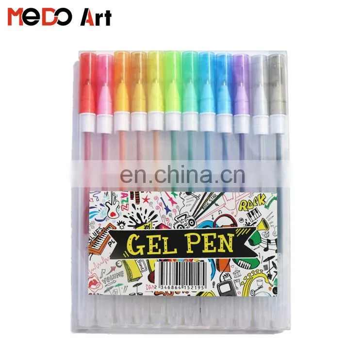 Low Price Rainbow Pack 24 Multicolor Gel Pens Set Colored Ink Pen Set