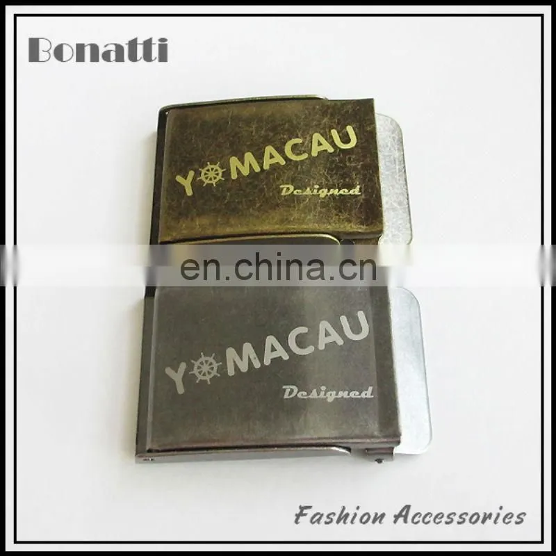 two color alloy custom belt buckles