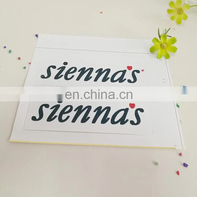 China manufacturer die cut adhesive sticker paper label name stickers