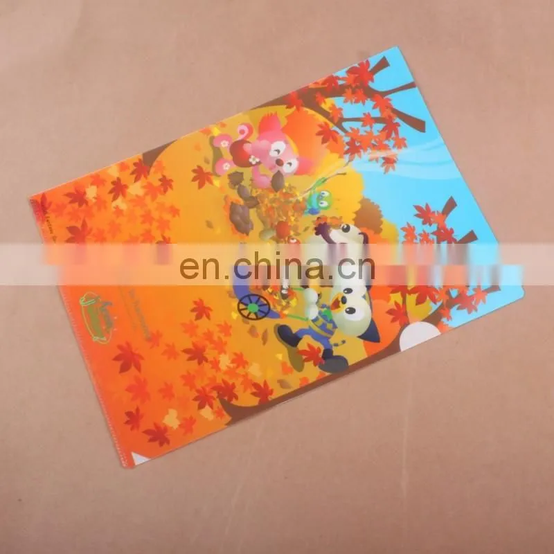 low price good quality PP A4 size L-shape plastic file folder