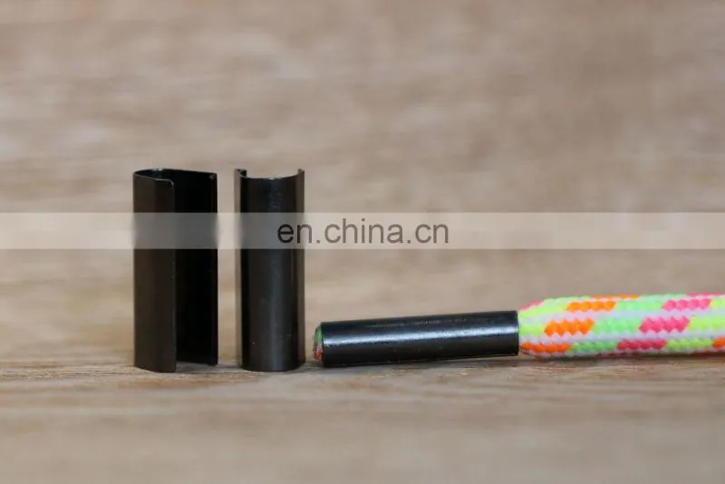 metal crimp for belt/ metal cord end for shoelace/ metal shoelace tips for belt