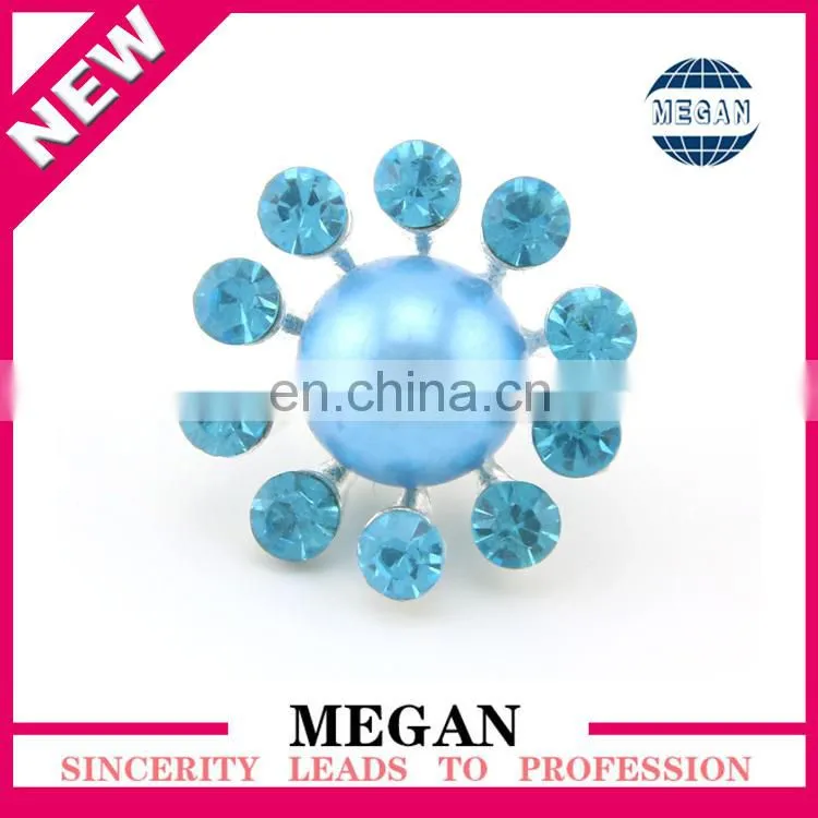 Flatback Square Shape Silver Rhinestone Crystal Button
