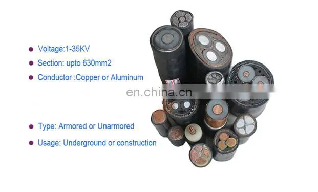 HOT xlpe coated steel wire armoured 33kv cable under IEC standard for Canada