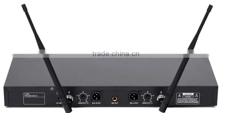 cheap wireless microphone UHF dual channel wireless microphone system