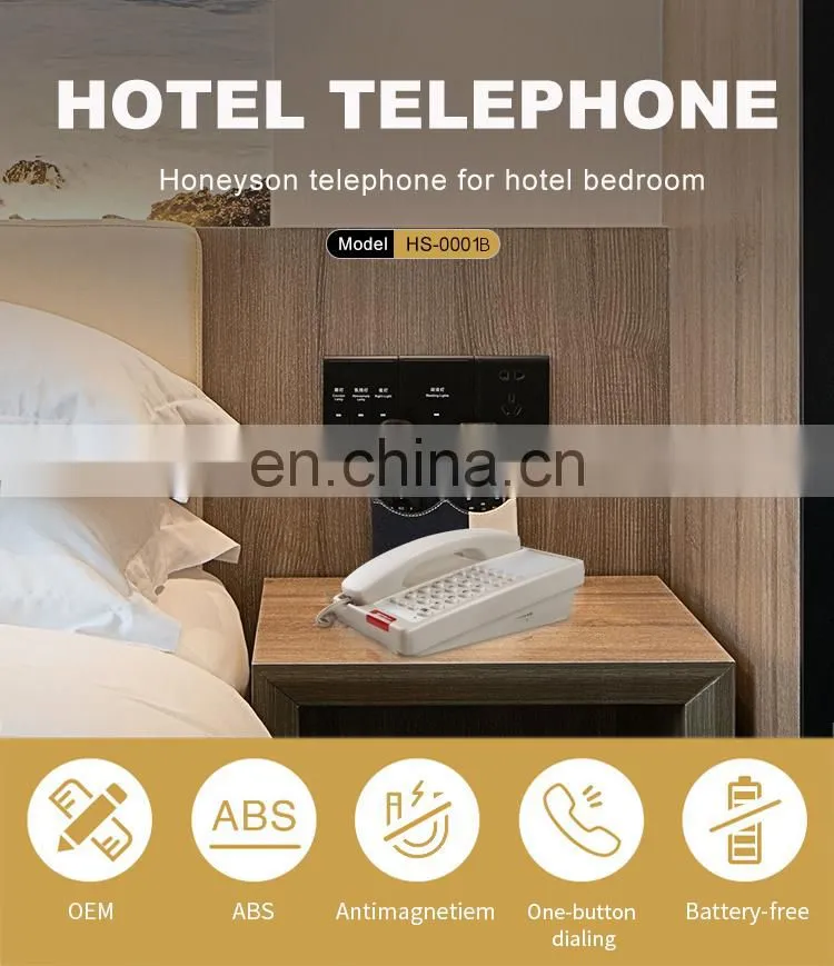 Honeyson hotel room telephone for sale HS-0001B