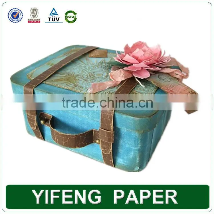 High quality small paper suitcase with handle