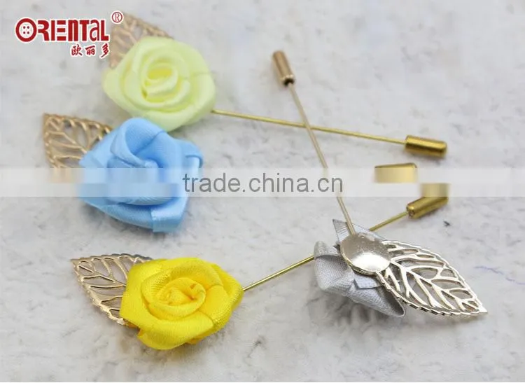 fashion fabric lapel pins brooch