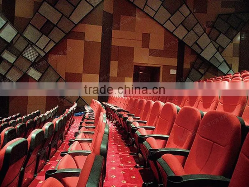 Cheap hotsale metal steel leg cinema seat with cup holder HJ16F-E