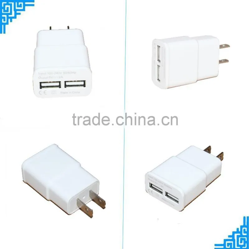 Dual micro usb travel charger for mobile phone use 2A cheap baterry charger with US plug