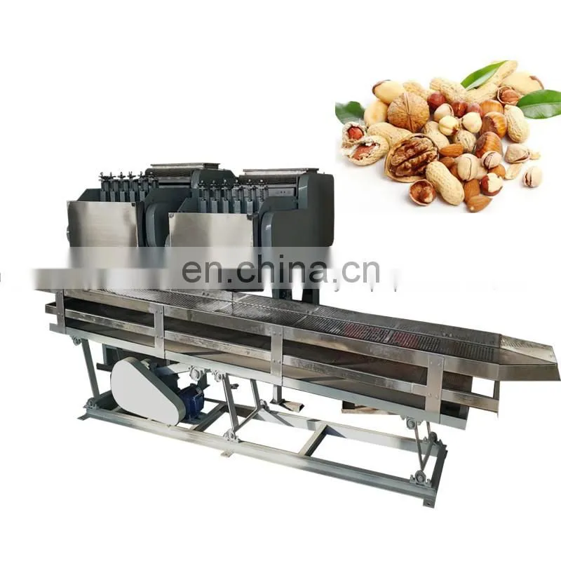Automatic macadamia pili hous cashew pine auto hard nut cracker machine