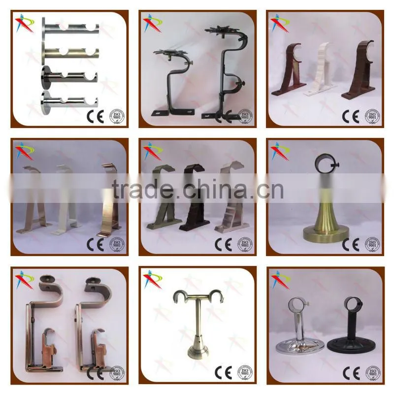 bedroom adjustable metal curtain pole bracket