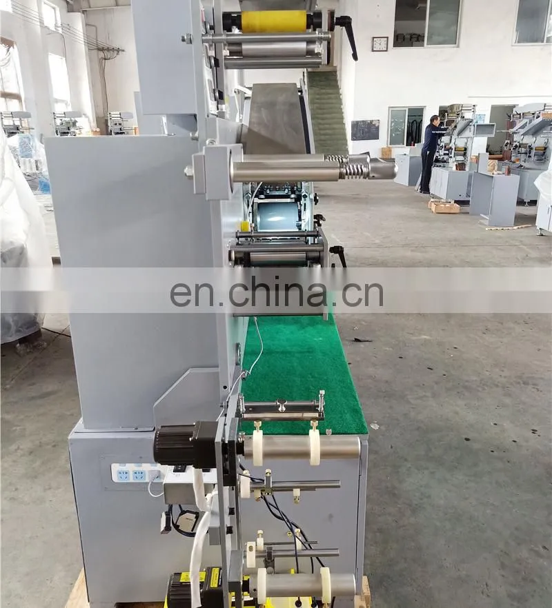 UGS31S 3 plus 1 color Automatic portable apparel clothing label flexo Printing machine, Roll to roll fabric ribbon printer