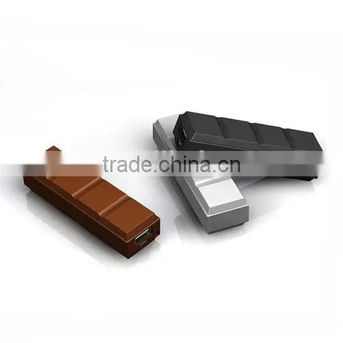 Chocolate shape 2600mAh power bank with cale ROHS MSAD FCC