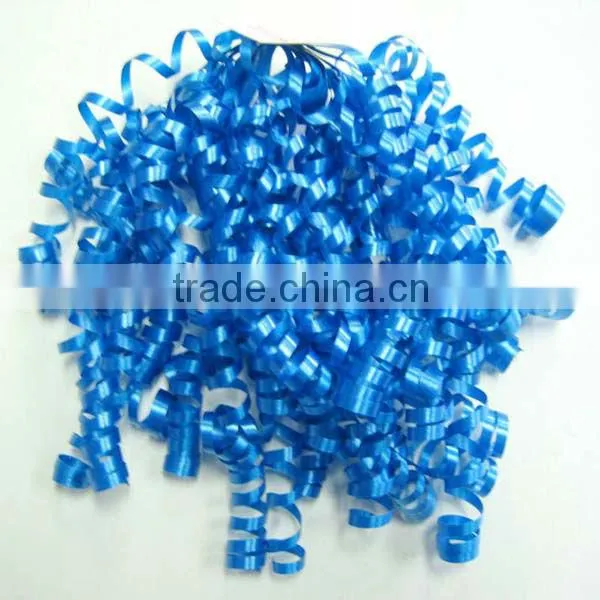 Wholesale High Quality Holiday Decoration Girls Curly Ribbon Bows IN Mixed Color with Clips