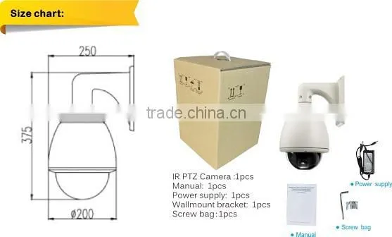 Panasonic housing 960P AHD Camera PTZ 36X zoom 1.3 Megapixel PTZ Outdoor Camera AHD High Speed Dome Camera support ip66