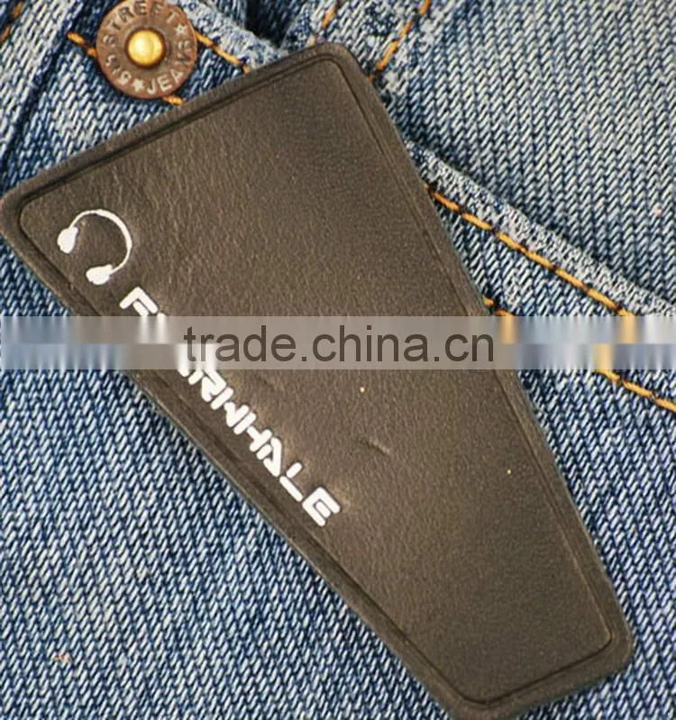 Cheap price custom special discount leather patches series for jeans