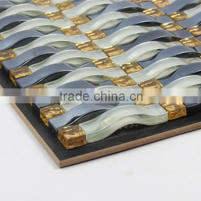 Guangzhou stone metal mix mosaic tile