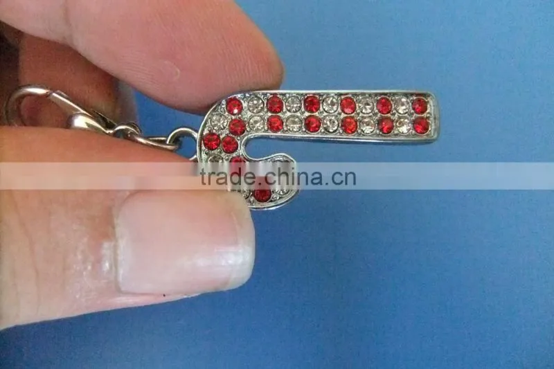 Zinc Alloy Jewelry Christmas Crutch Pendant Charm
