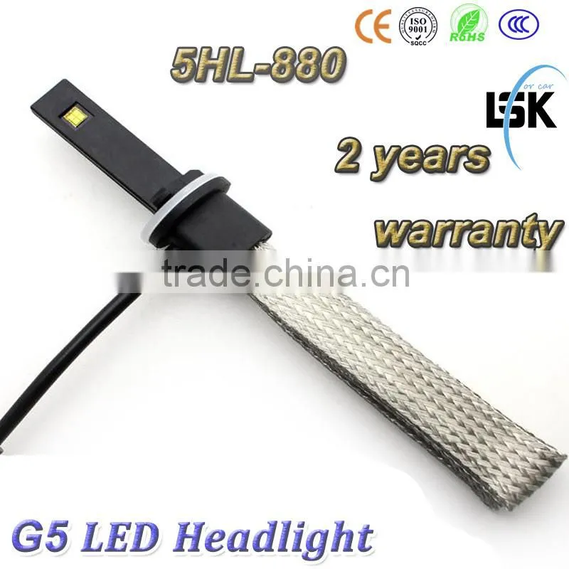 New!!!! IP65 Strong power 12v-24v car led headlight 880 use copper metal for excellent heat dissipation
