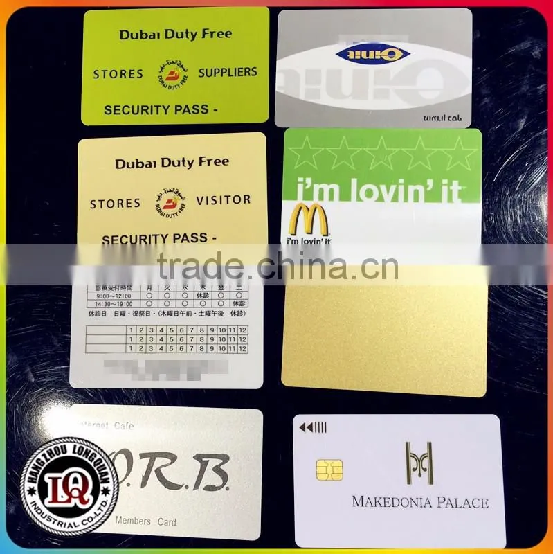 Custom plastic printable card smart card