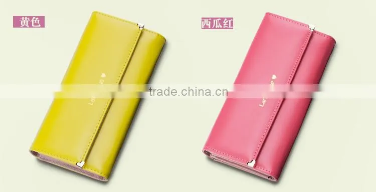 8 colors Hot Sell Three Fold Ladies wallet ladies pars hand set bag