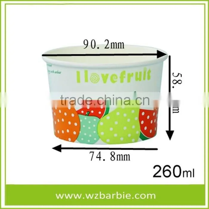 Recyled Ice Cream Paper Cup/Bowl For Ice Cream With Custom Logo Printed