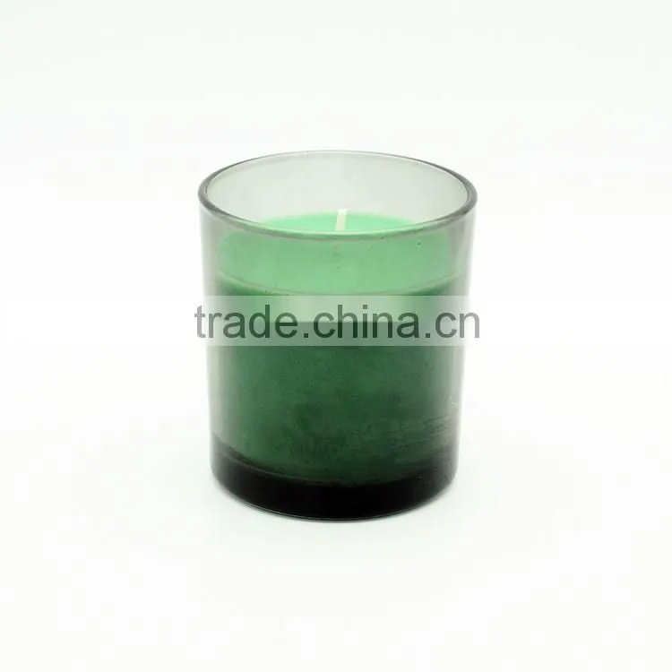 Multi-colored Luxury scented candle in glass jar