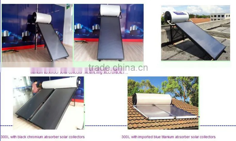 200L Compact Integrative Pressurized Flat Plate Solar Collector Solar Water Heater