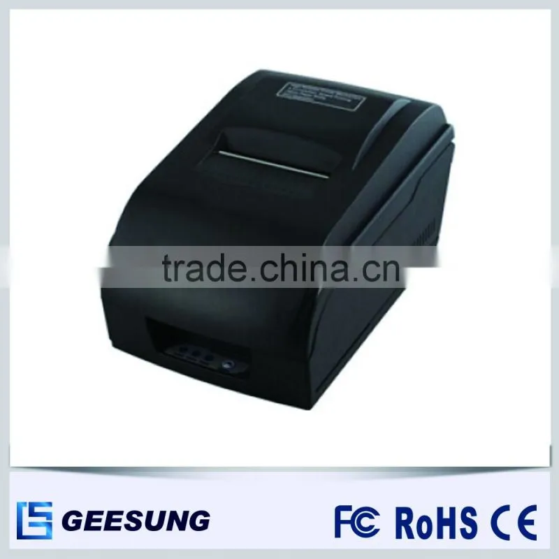 Black 76 mm Dot matrix portable printer with autcut for POS machine