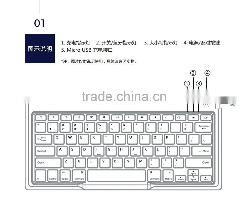 ROCK PU Leather Bluetooth Keyboard Case Cover For iPad Pro 12.9" Stand Holder Bluetooth Keyboard Case Cover MT-5323