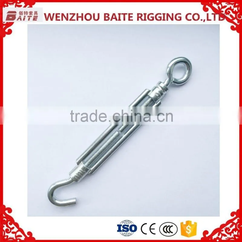 Professional Manufacturer Rigging Hardware Stainless Steel 304 M5 European Style Wire Rope Turnbuckle Din1480