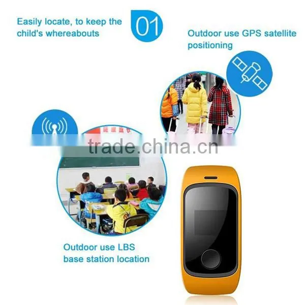 Factory wholesale gsm GPS watch phone tracker for kids