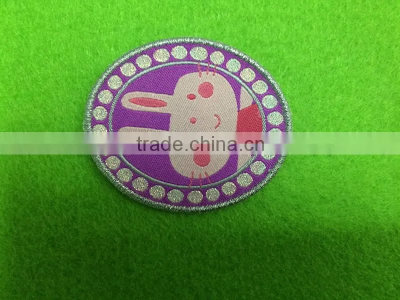 Round high quality & durable logo woven patches