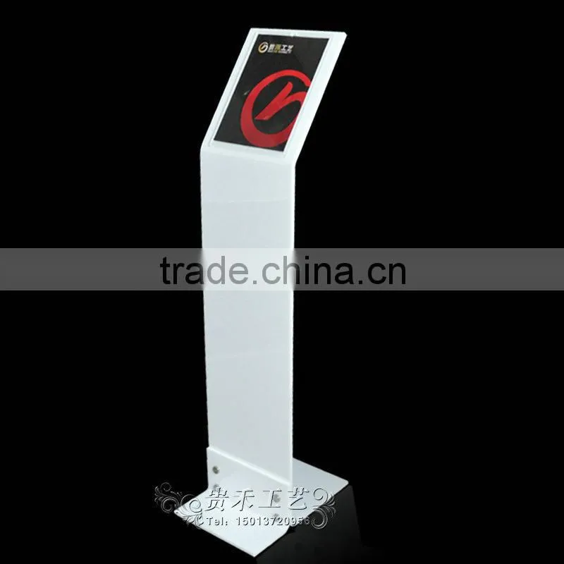 White Hight quality Acrylic poster display stand,magazine display