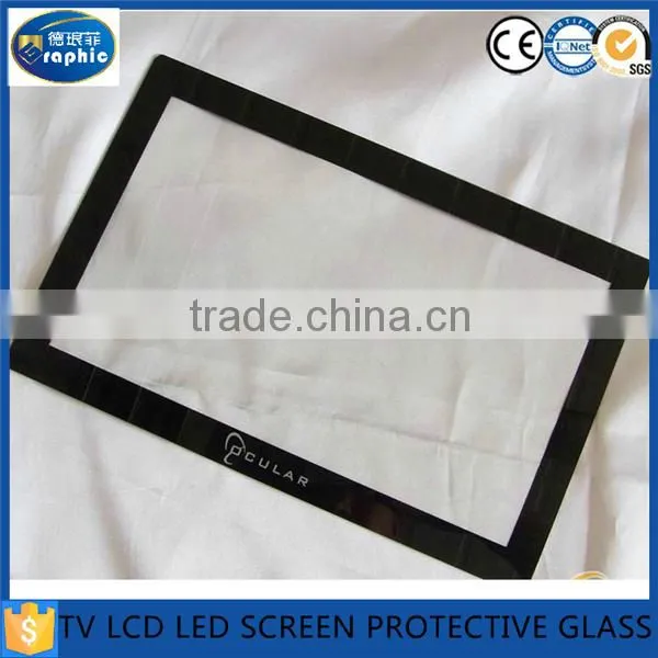 Clear polished edge cut toughened glass panel for sale
