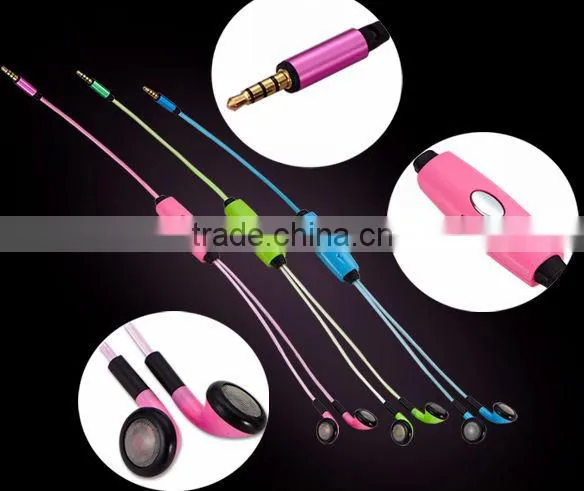 Hot selling New flashing LED earphone with microphone