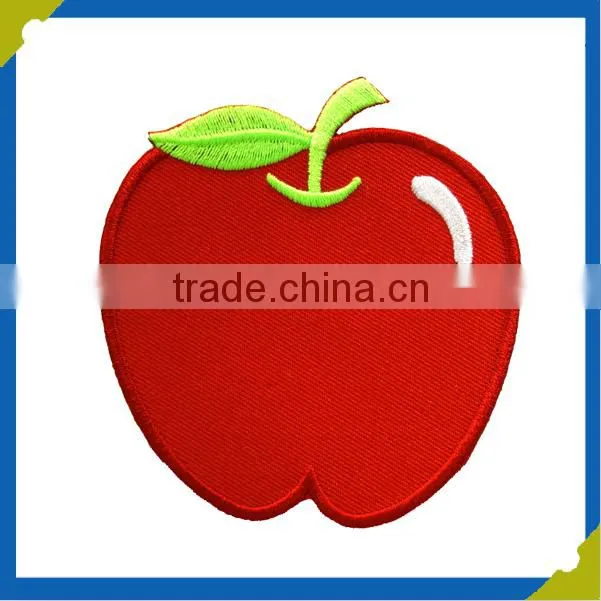 Fruit logo designed embroidery patch for garment and home textile