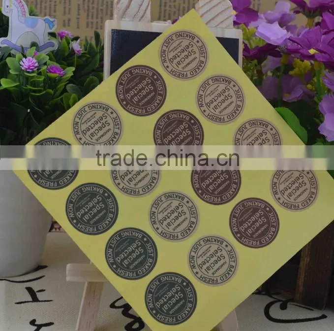 Customized round oval sticker for glass and plastic