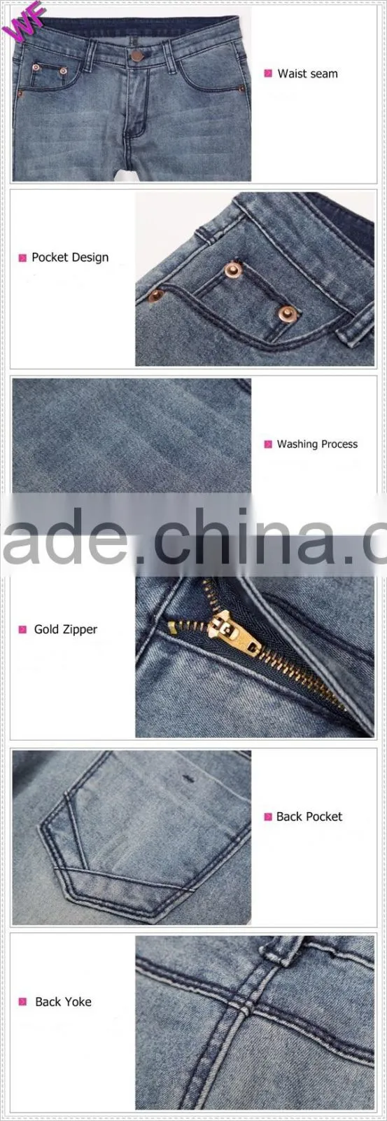 China Apparel wholesale Denim clothing manufacturer lady jean
