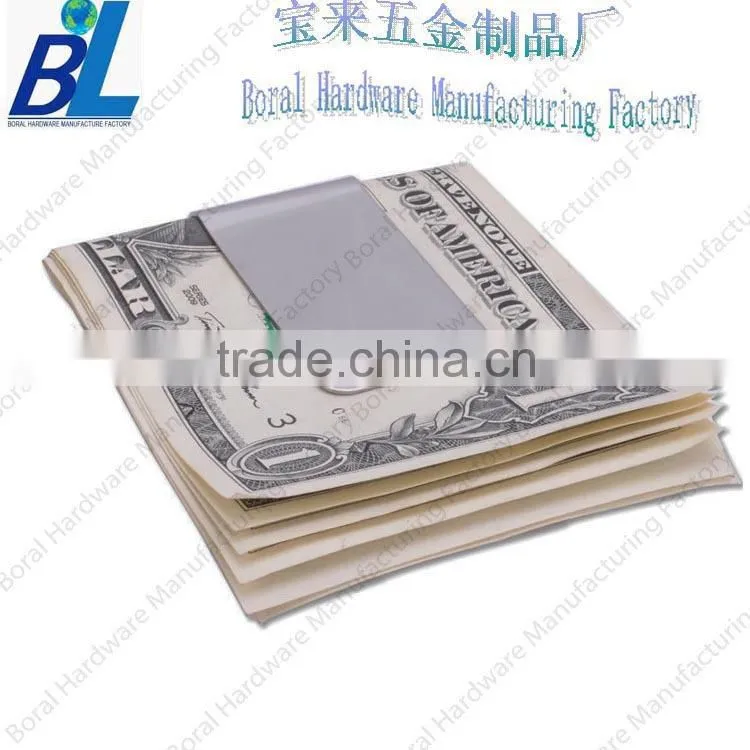 Western typle stamped blank stainless steel money clip
