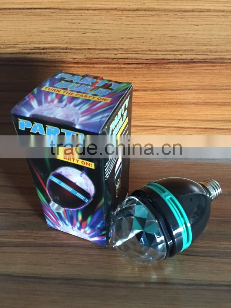 CE Approved Festival Party Mini Laser Magic Colorful Rotating Led Bulb Lamp RGB Led Color Changing Led Light